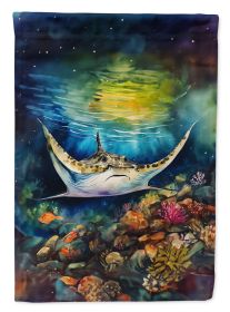 Sting Ray House Flag Large Porch Sleeve Pole Decorative Outside Yard Banner Artwork Wall Hanging, Polyester, House Size, Multicolor