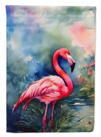 Flamingo House Flag Large Porch Sleeve Pole Decorative Outside Yard Banner Artwork Wall Hanging, Polyester, House Size, Multicolor
