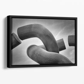 Separated Floating Framed Canvas (Color: Black, size: 36" x 24" / 90cm x 60cm (approx))