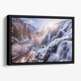 Heartless Valley Floating Framed Canvas (Color: Black, size: 12" x 8" / 30cm x 20cm (approx))