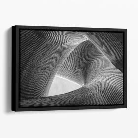 Entwined Floating Framed Canvas (Color: Black, size: 36" x 24" / 90cm x 60cm (approx))