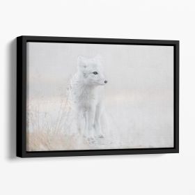 Looking around Floating Framed Canvas (Color: Black, size: 16" x 12" / 42cm x 30cm approx)