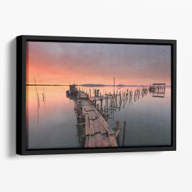 The Lastlight Floating Framed Canvas (Color: Black, size: 16" x 12" / 42cm x 30cm (approx))