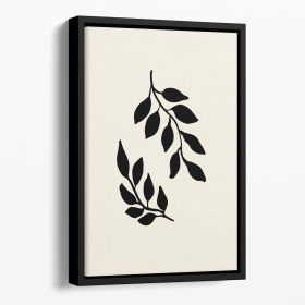 Black Twigs Floating Framed Canvas (Color: Black, size: 24" x 16" / 60cm x 40cm (approx))